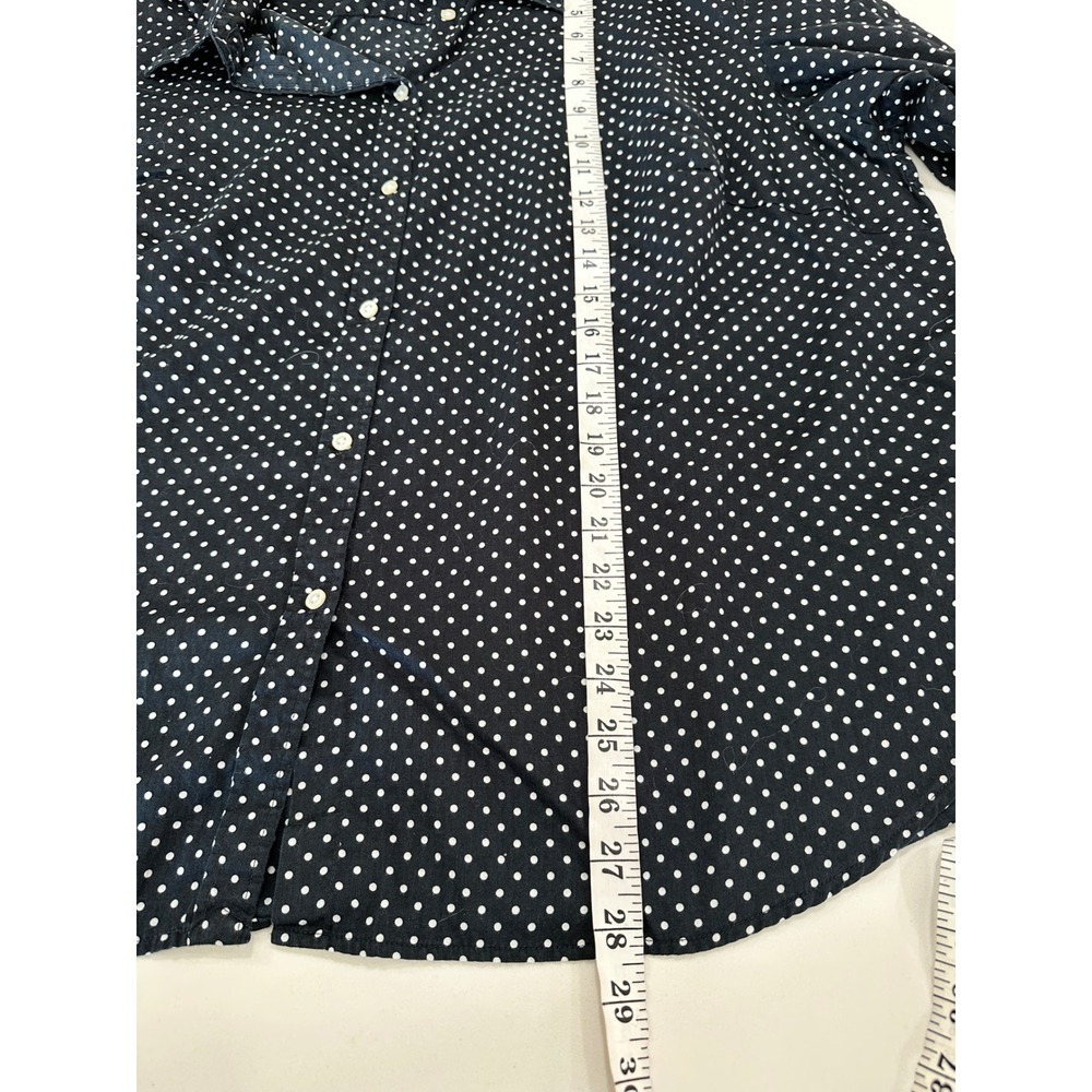 Ralph Lauren Black White Polka Dot Cotton‎ Button Down Shirt Plus Size 3X - Picture 4 of 4